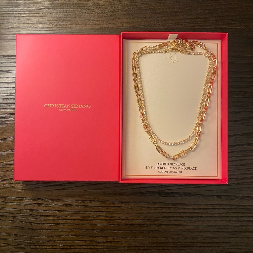 NEW Christian Siriano layered necklace